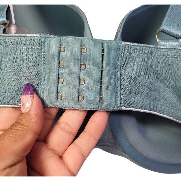 Thirdlove Everyday Lace T-Shirt Bra Teal Blue Underwire Support Size 42E New - Picture 3 of 9